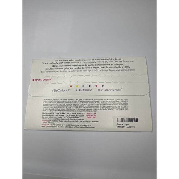 NWT Color Street “Renew Hope” Blue Holographic Glitter Nail Strips - Picture 4 of 4